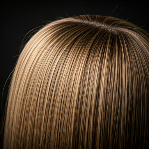 Eine Frau, die die Weaving-Methode für eine Haarverdichtung erhält